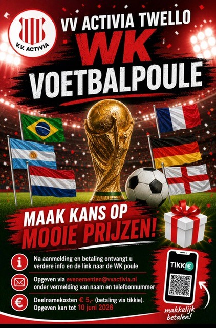 Uitslag van de v.v. Activia WK poule 2026