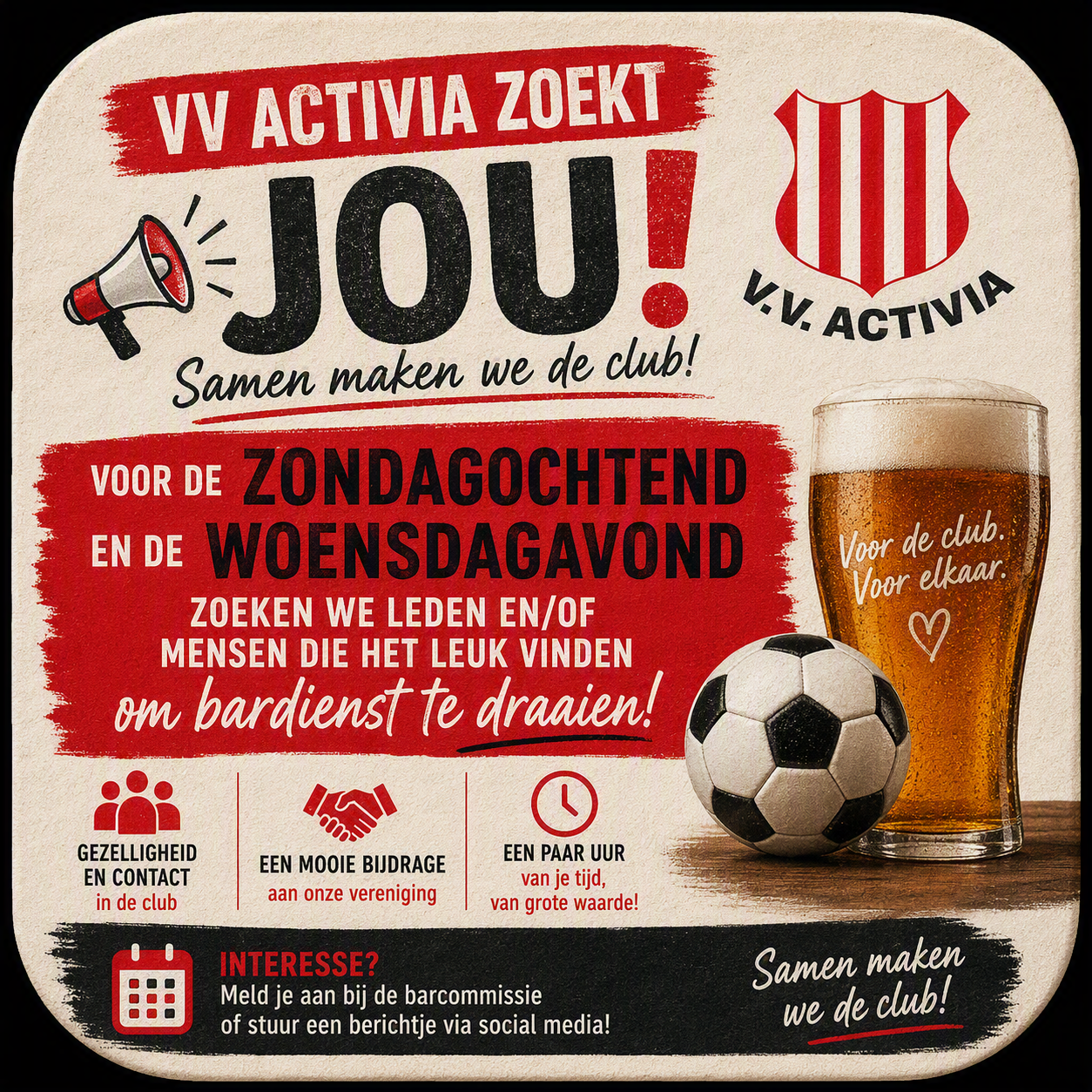 Barmedewerkers gezocht!