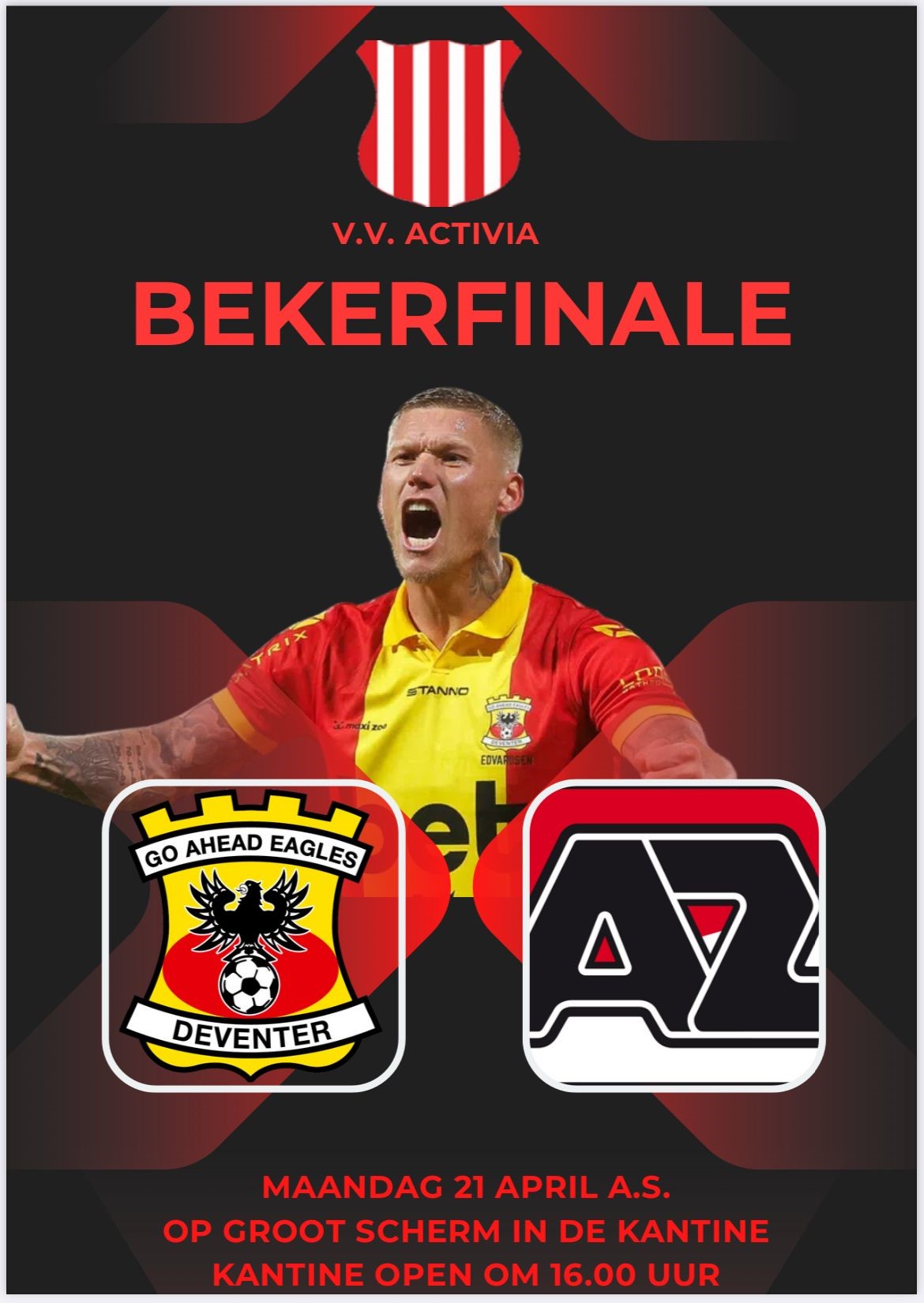 Samen naar de Bekerfinale kijken!