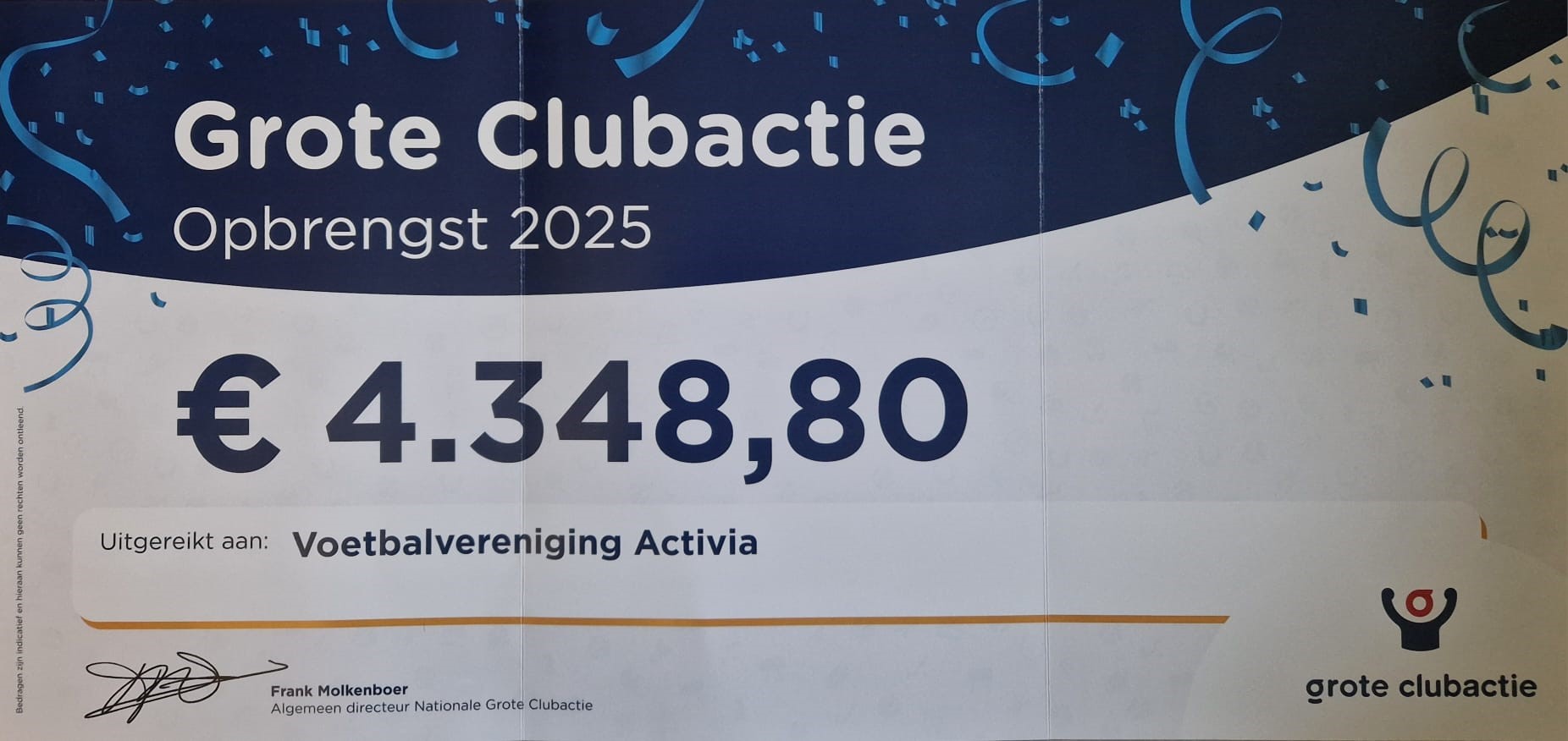 Recordopbrengst Grote Clubactie!